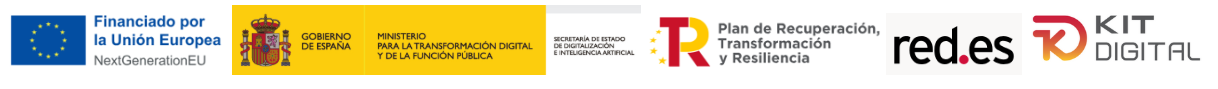 Logotipos UE Next Generation y otros patrocinadores y publicidad institucional de Kit Ditigal